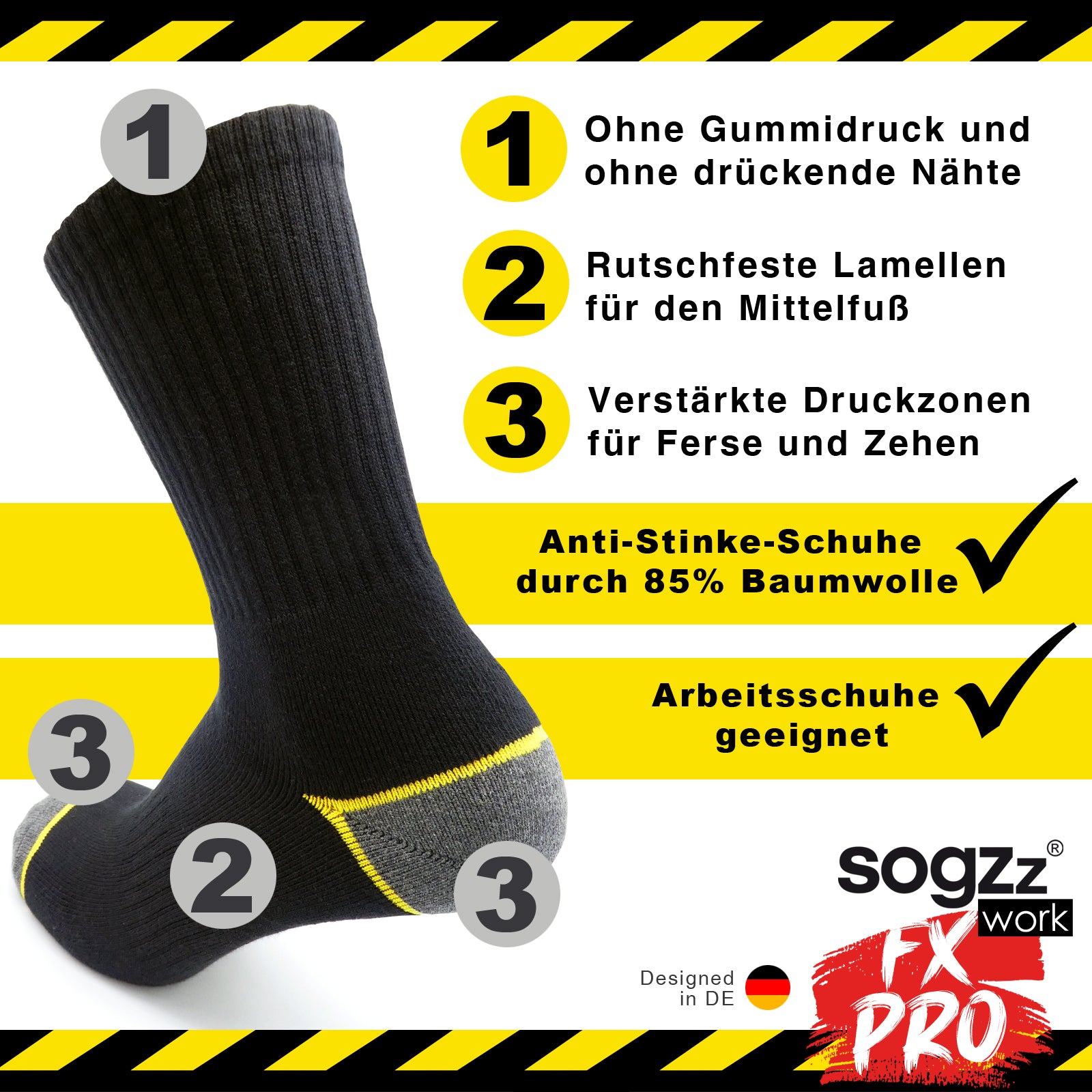 Arbeitssocken FX PRO | 4 Paar | Herren