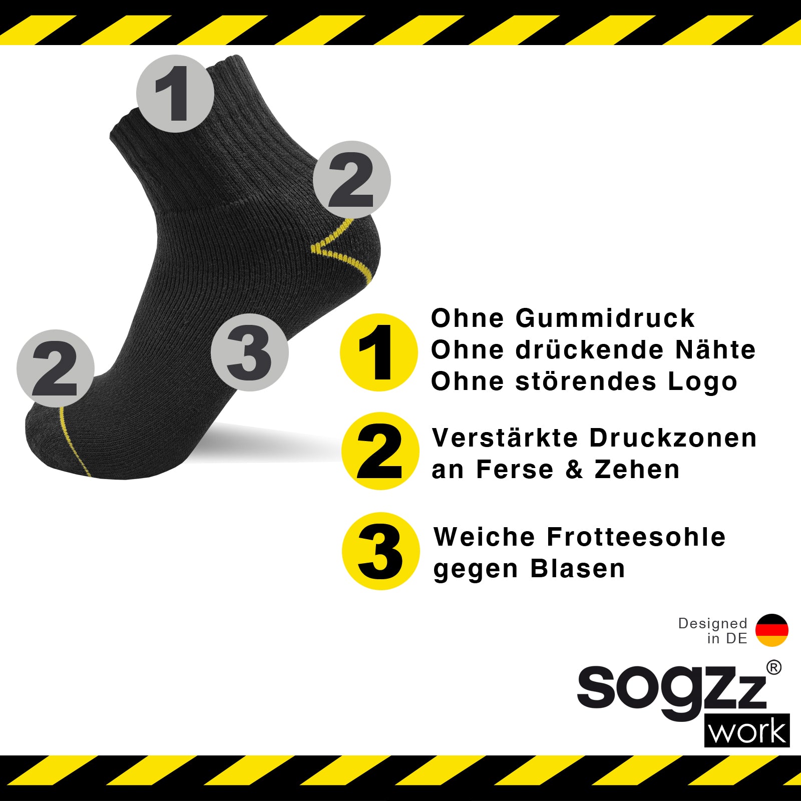 Arbeitssocken halbhoch | 6 Paar | Herren