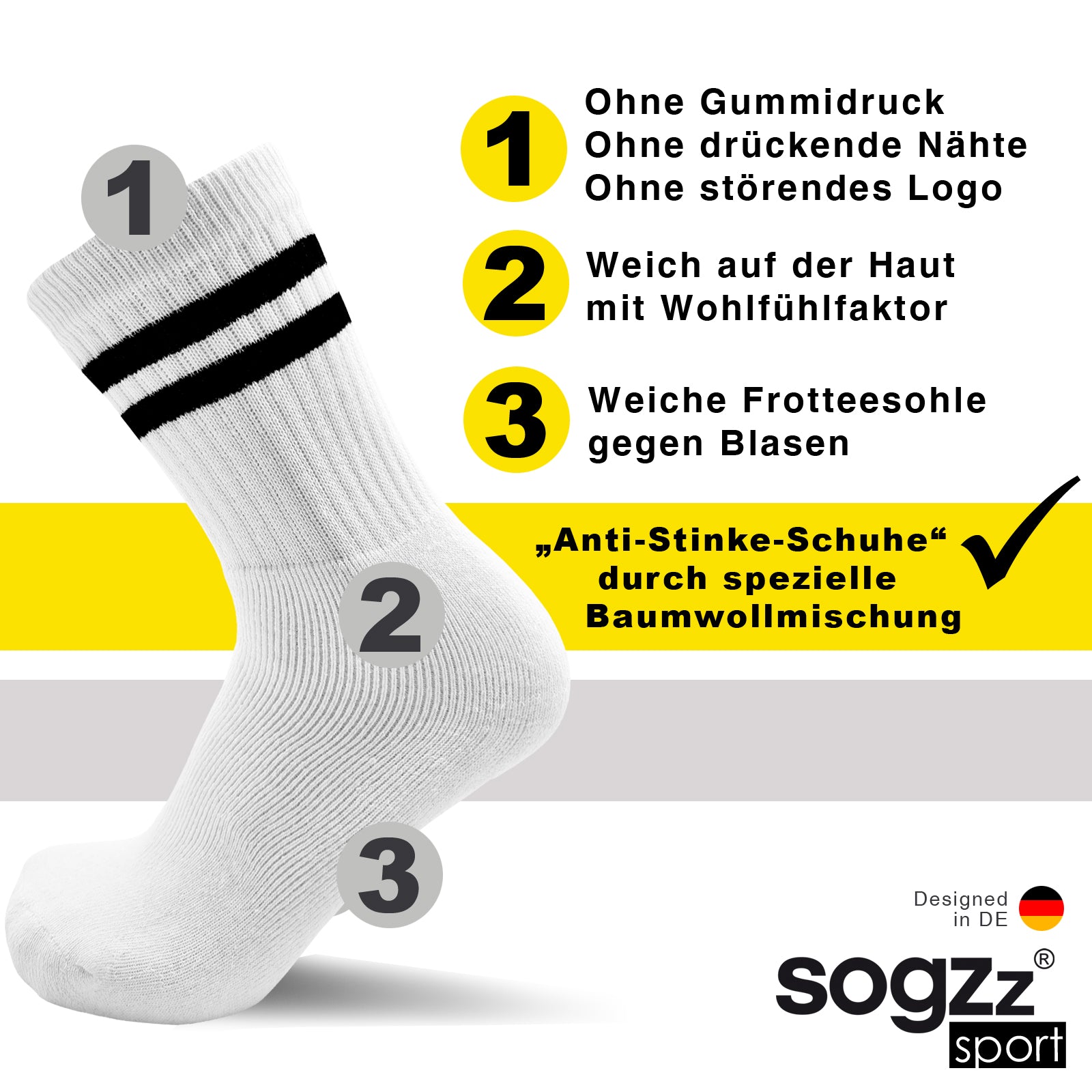 Retro Tennissocken | 4 Paar | Unisex