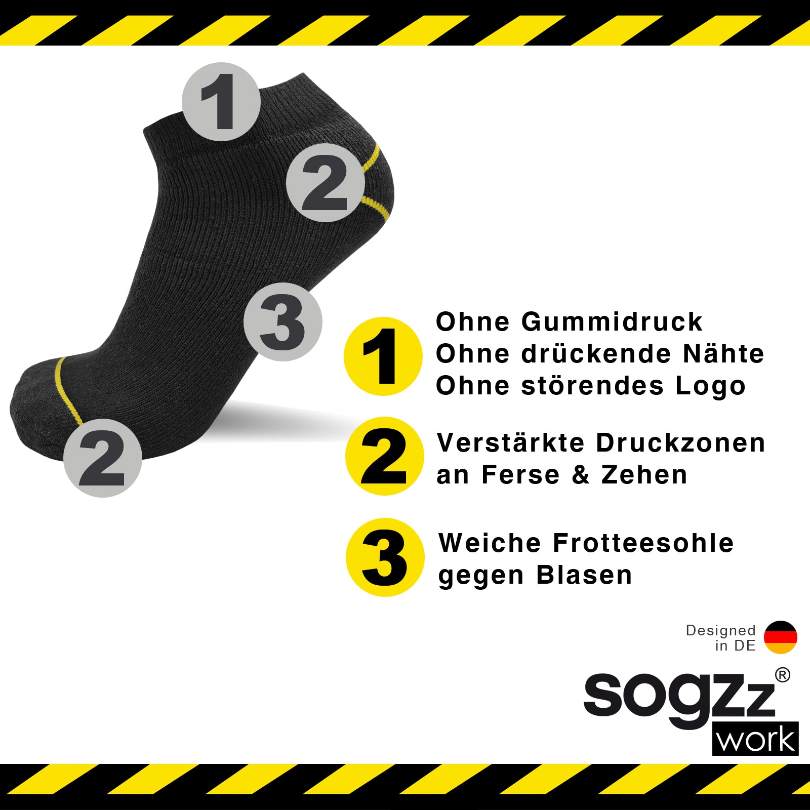 Arbeitssocken kurz | 6 Paar | Herren