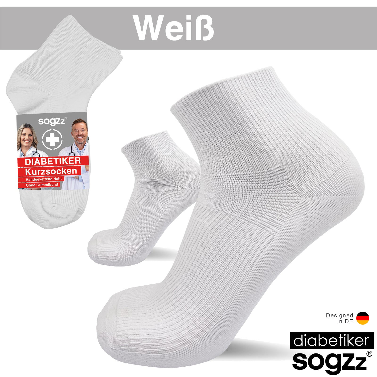 Diabetiker Socken kurz | 6 Paar | Unisex