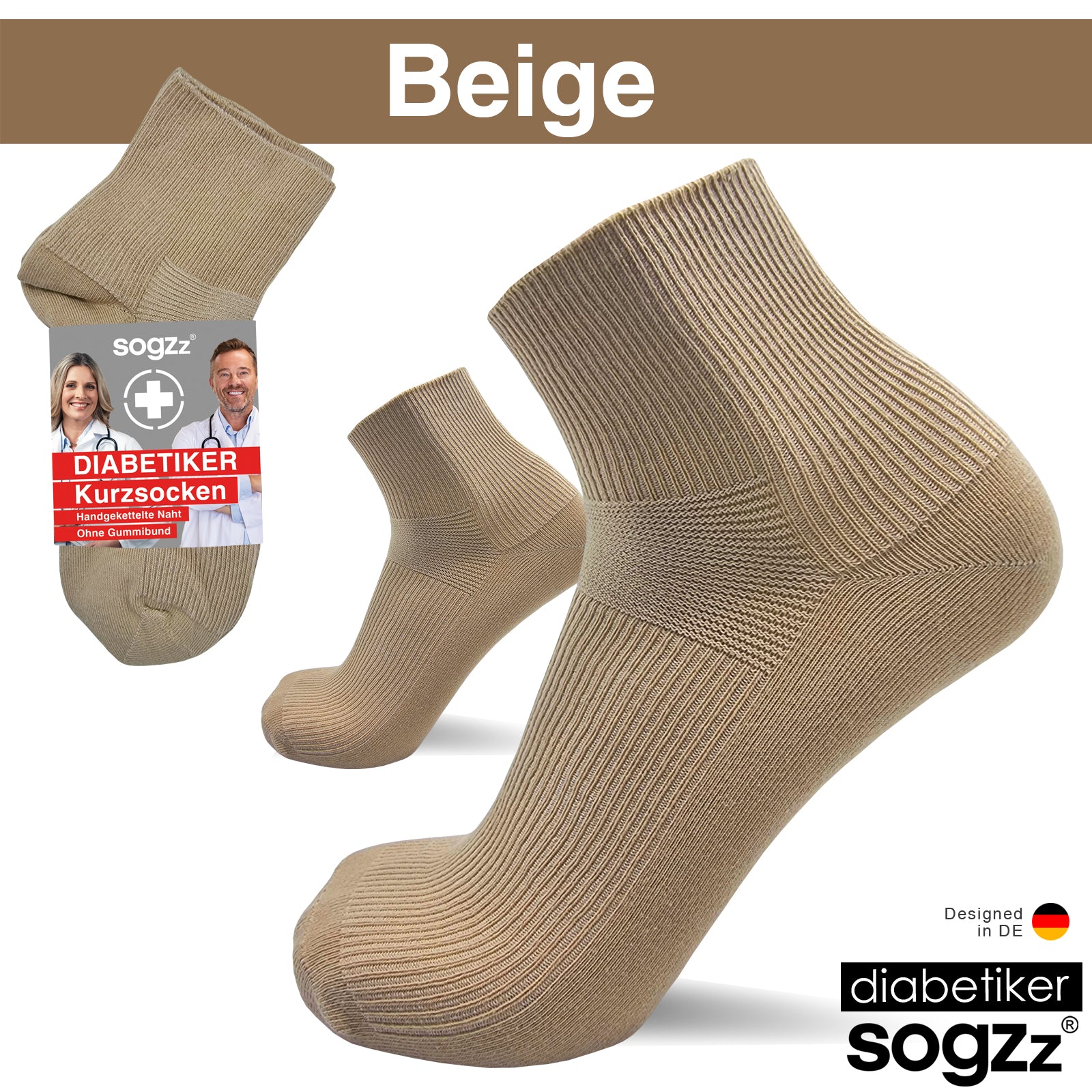 Diabetiker Socken kurz | 6 Paar | Unisex