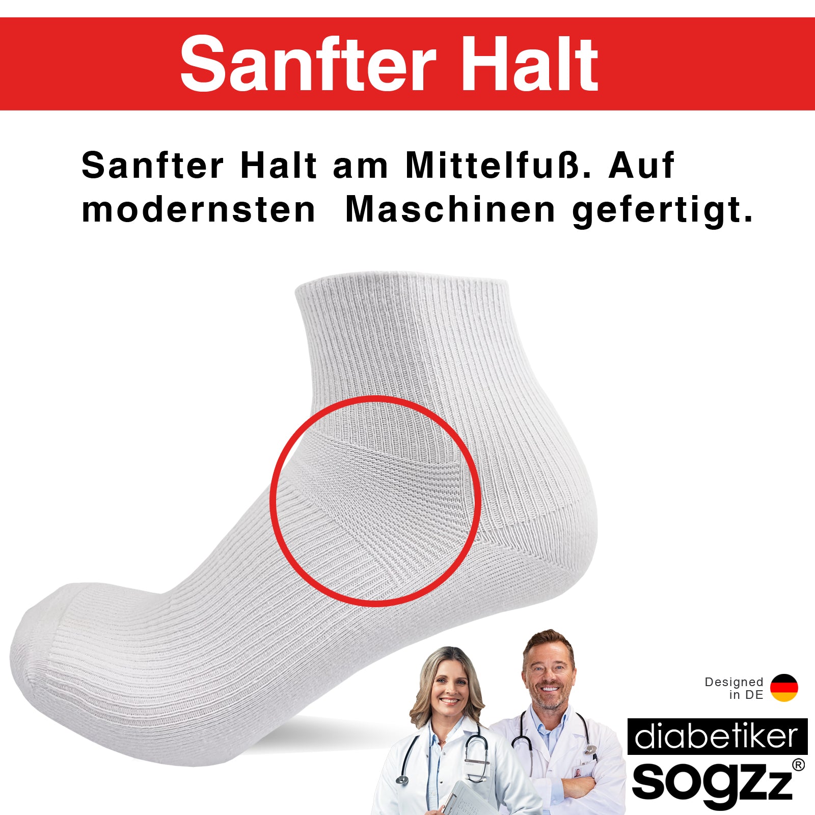 Diabetiker Socken kurz | 6 Paar | Unisex