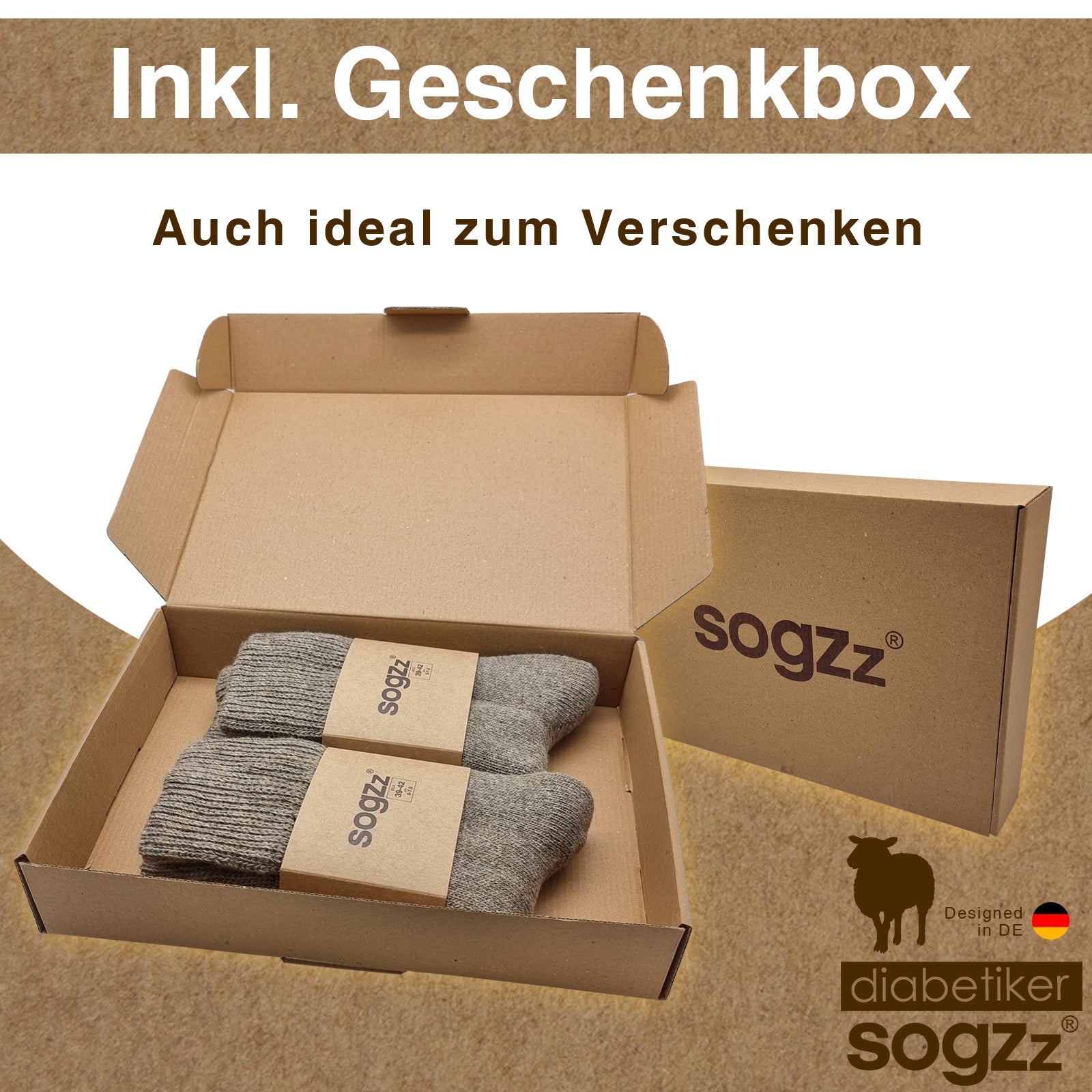 Warme Diabetiker Socken | 2 Paar | Unisex