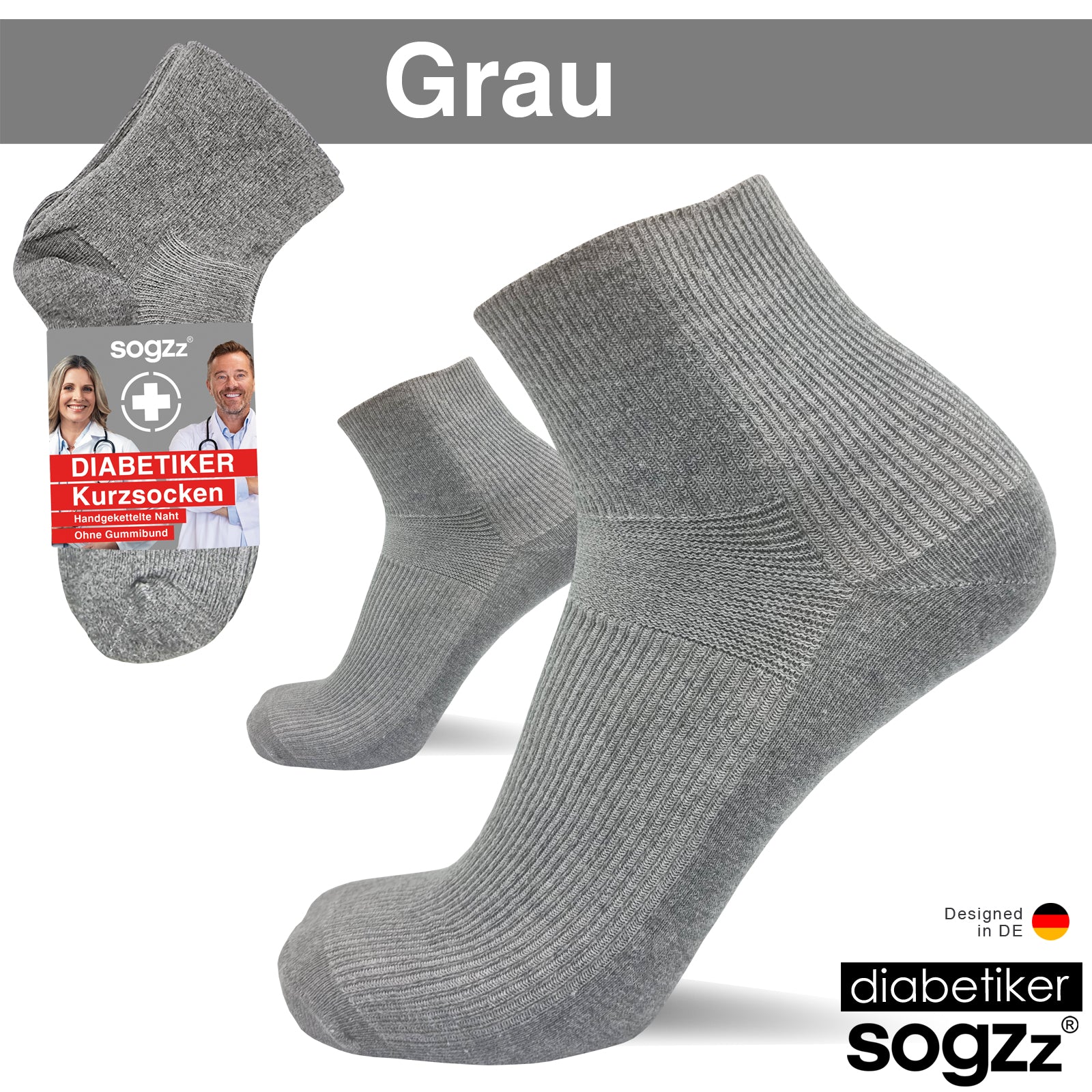 Diabetiker Socken kurz | 6 Paar | Unisex