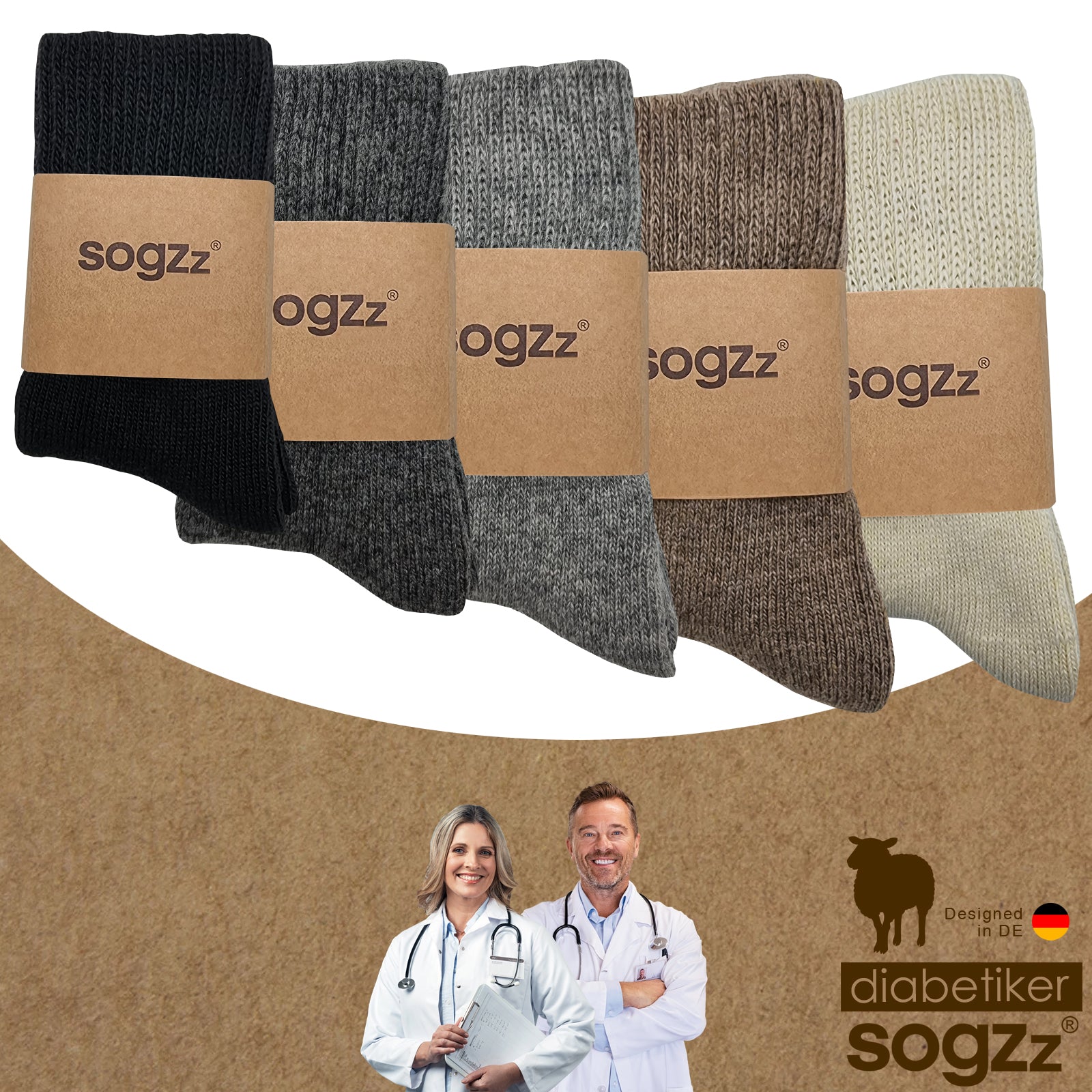 Warme Diabetiker Socken | 2 Paar | Unisex