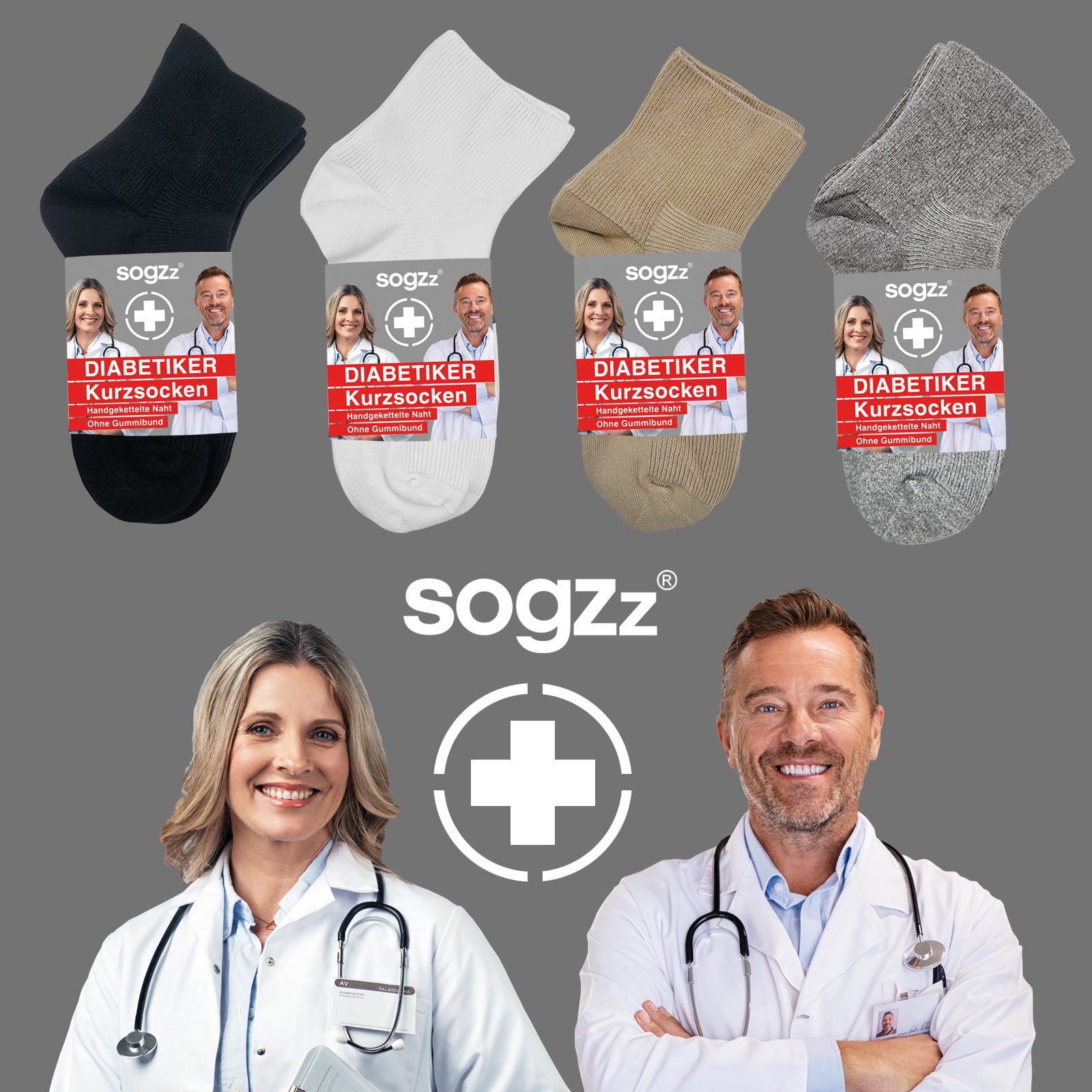 Diabetiker Socken kurz | 6 Paar | Unisex