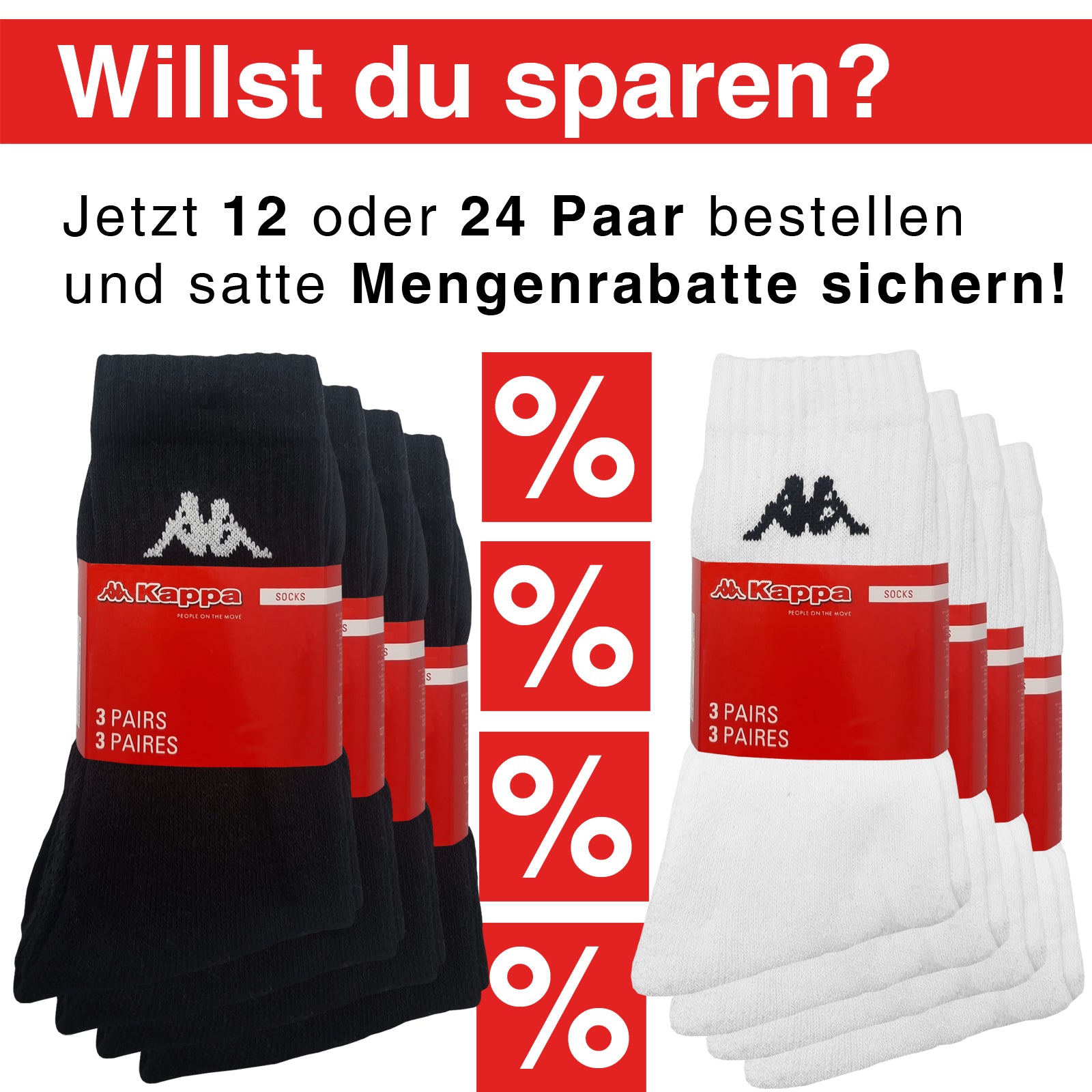 Kappa Tennissocken | 6 Paar | Unisex