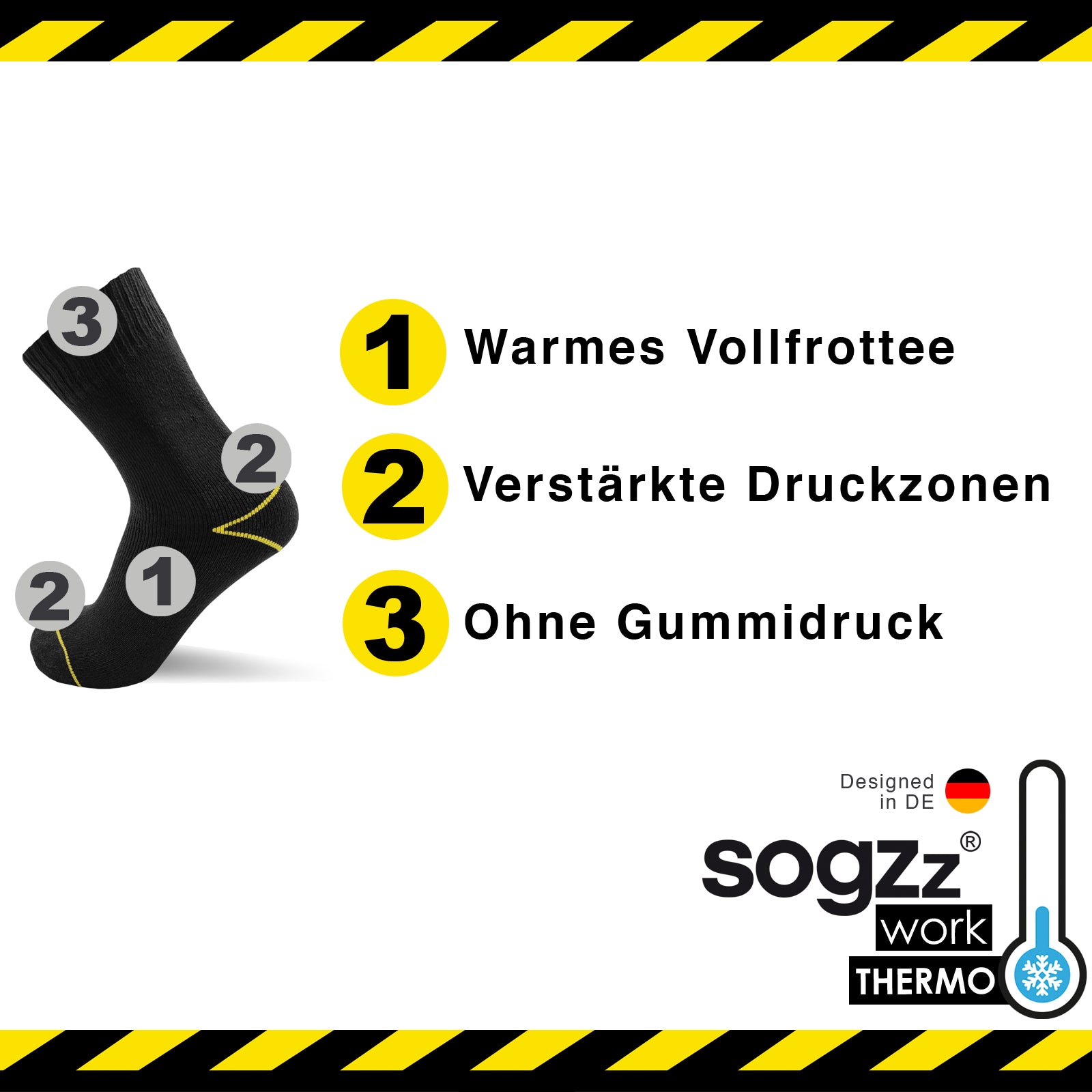 Thermo Arbeitssocken | 10 Paar | Herren