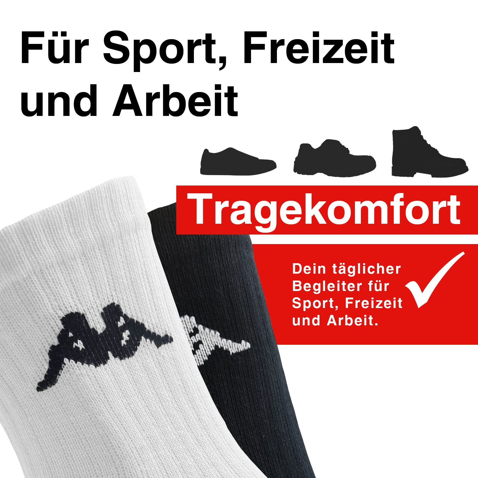 Kappa Tennissocken | 6 Paar | Unisex